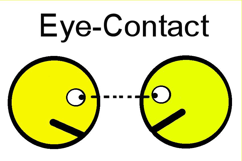 making eye contact cartoon - Clip Art Library
