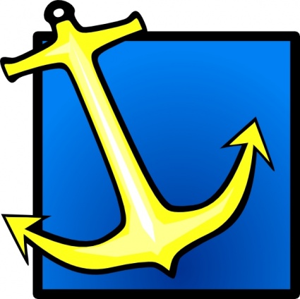Download Yellow Anchor Blue Background clip art Vector Free 