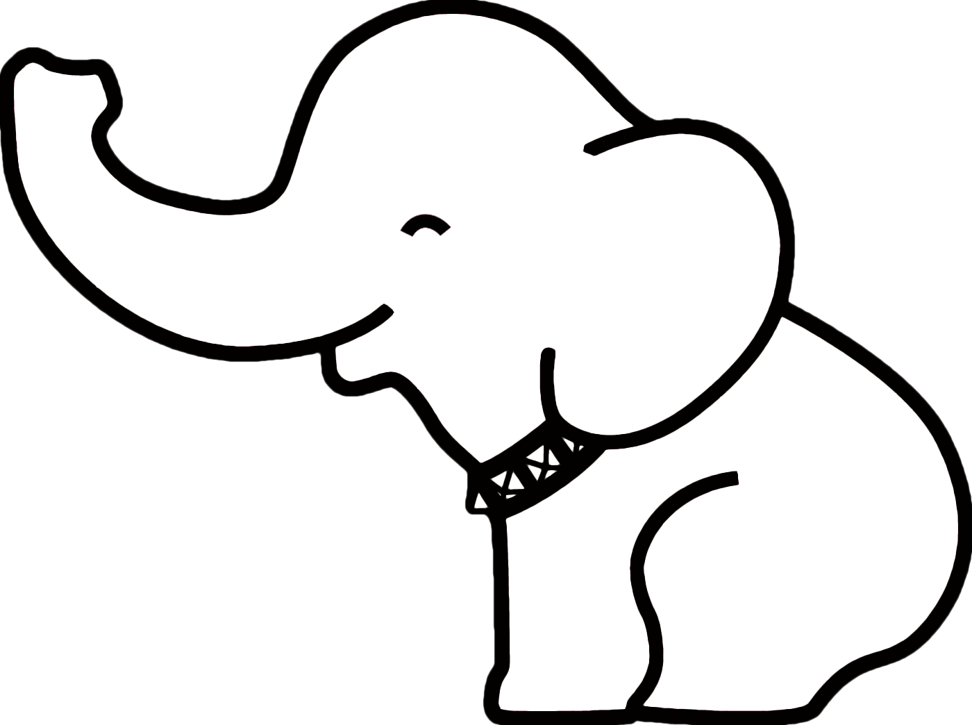 Free Simple Elephant Outline, Download Free Simple Elephant Outline png