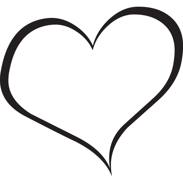 Heart Black And White - Clipart library
