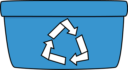 Blue Recycle Bin Clip Art - Blue Recycle Bin Image