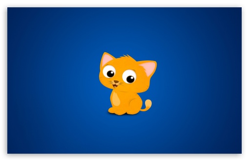 Cartoon Kitten HD desktop wallpaper : High Definition : Fullscreen 