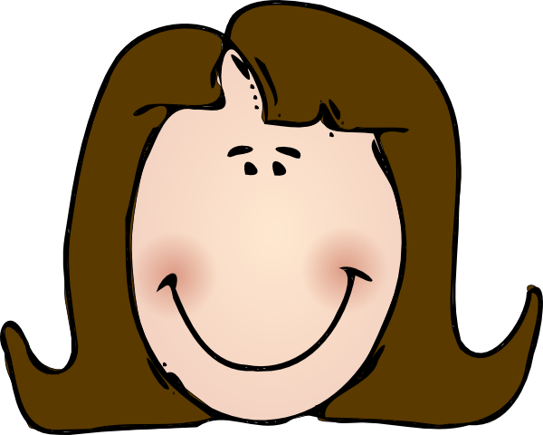 Smiling Lady Face clip art Free Vector 
