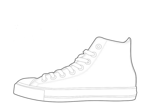 tennis shoe sketch