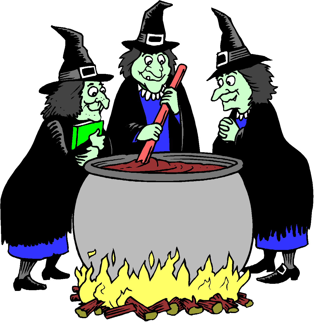 three witches macbeth cartoon - Clip Art Library