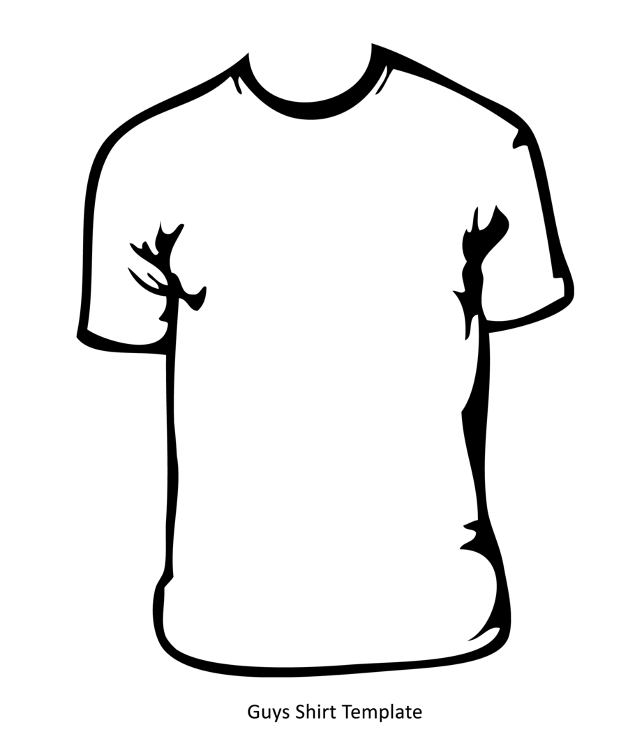 Shirt Outline Template - NextInvitation Templates