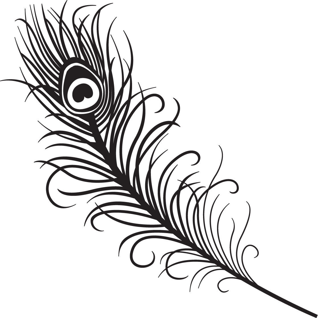 Peacock Feather Clipart Black And White | Clipart library - Free 