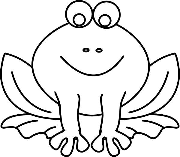 Frog Outline clip art - vector clip art online, royalty free 