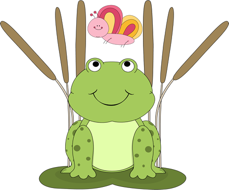 Frog and Butterfly Clip Art - Frog and Butterfly Image