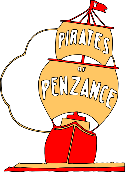 Pirates Ship Sailing Boat clip art - vector clip art online 
