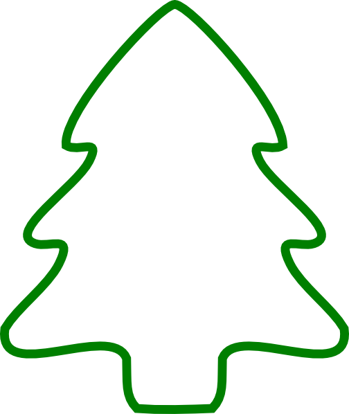 Green Christmas Tree Outline | quotes.