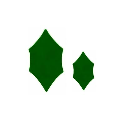 COE96 Precut Glass Holly Leaf - Dark Green Translucent | Jubilee 