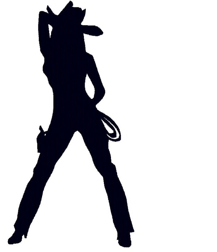 Sexy Cowgirl Silhouette Machine Embroidery Design by 21Reasons