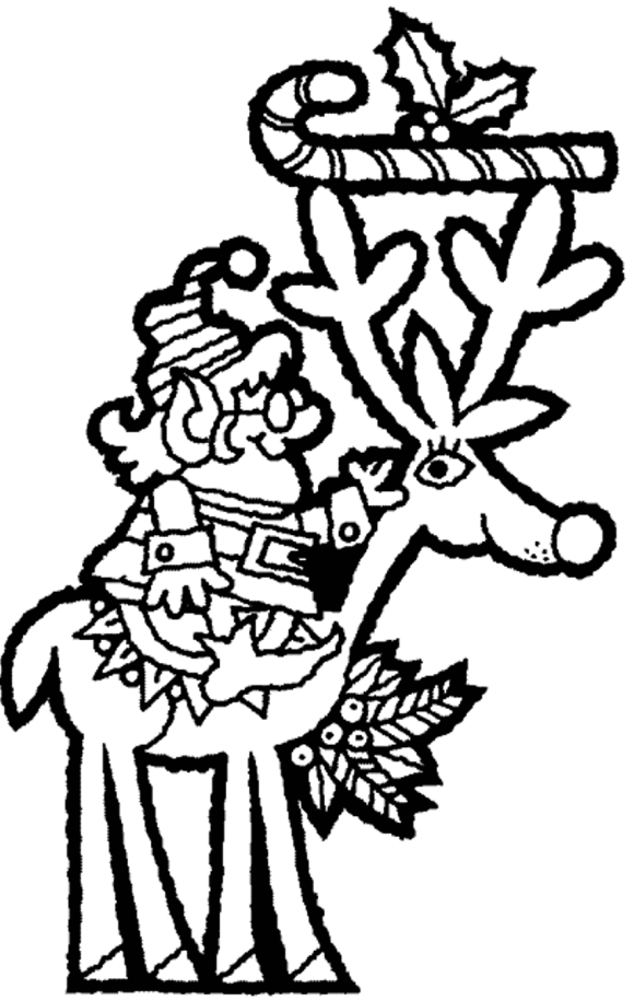 Christmas Coloring Pages For Kids Reindeer - Christmas Coloring 