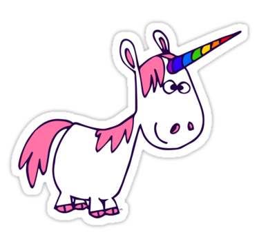 Cute Rainbow Cartoon Unicorn by Cheerful Madness!! Stickers by 