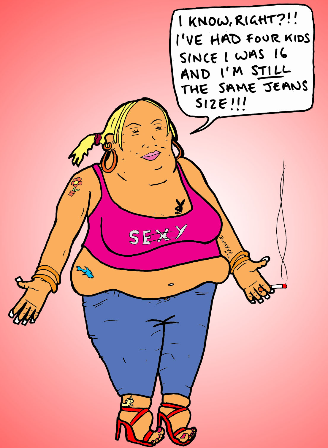 fat people cartoons - Clip Art Library