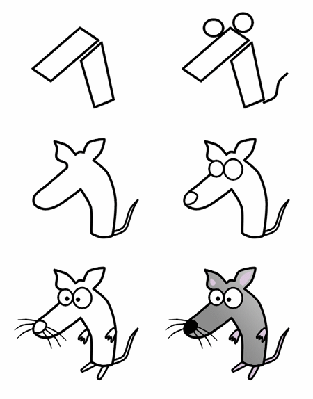 easy how to draw a rat - Clip Art Library