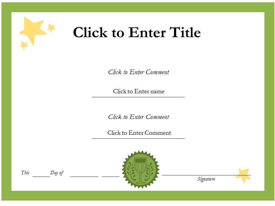 Free template certificate of participation