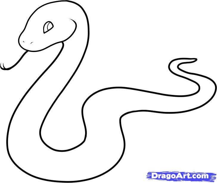 draw a cartoon snake - Clip Art Library
