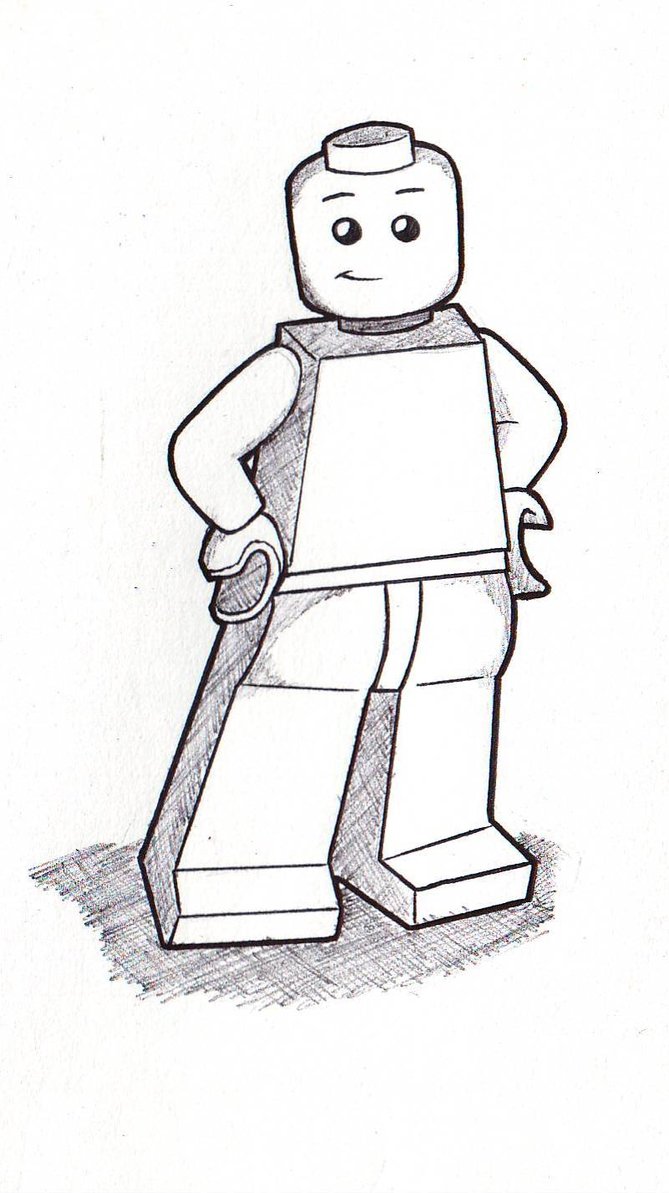 Lego man (Lineart Practice) by tripod2005 on Clipart library