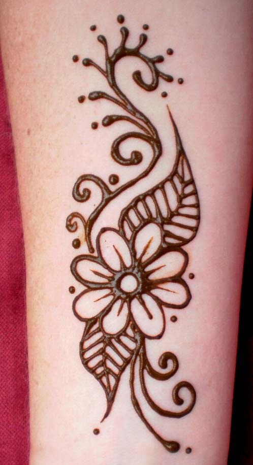 simple flower henna patterns