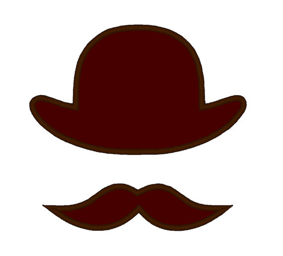 moustache and hat clipart - photo #18
