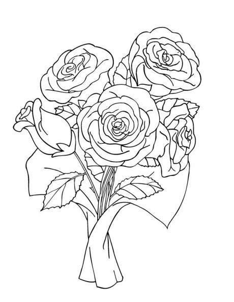 Easy Drawing Of Rose Bouquet - bmp-vamoose