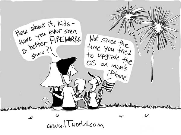 Home IT support can generate its own fireworks [CARTOON] | ITworld