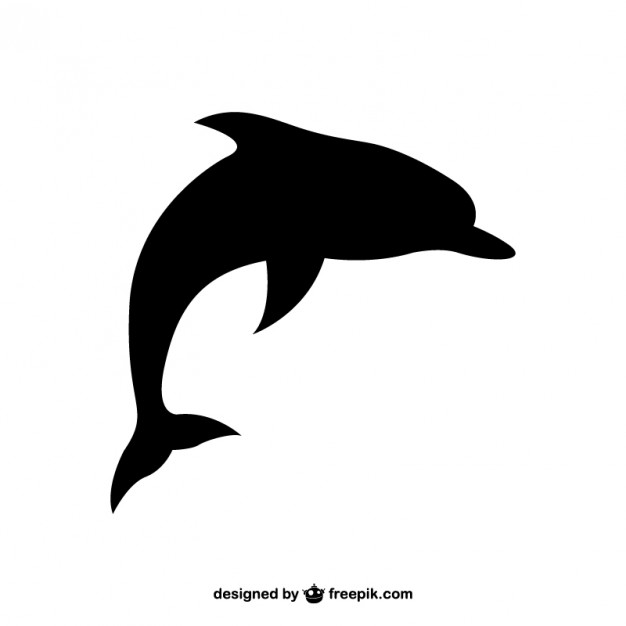 Dolphin vector silhouette Vector | Free Download