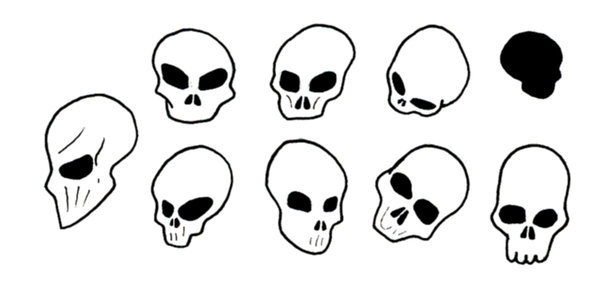 Simple Skulls by ZacNewton on Clipart library