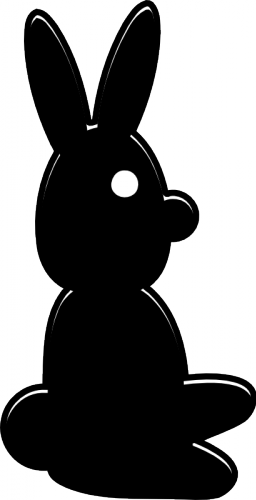 Vector silhouette graphics of rabbit | Public domain vectors