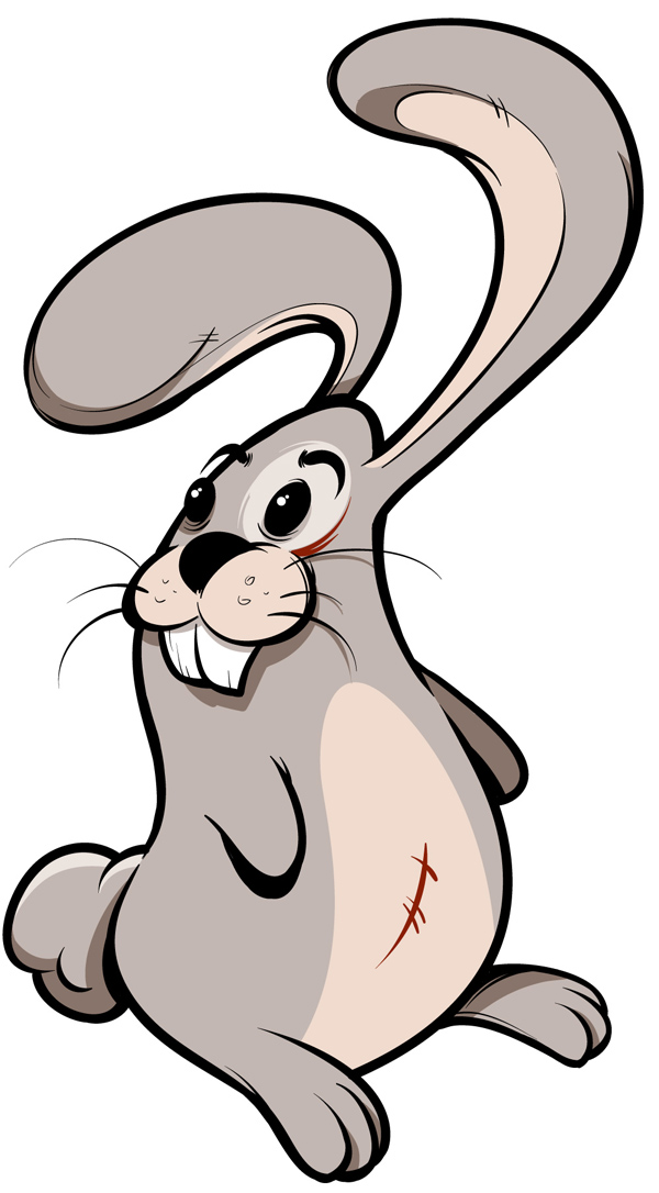 Cute cartoon rabbit vector Free Vector 