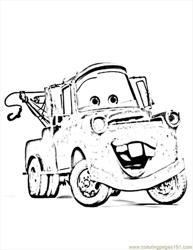 Cars Coloring Pages Mater Clip Art Library