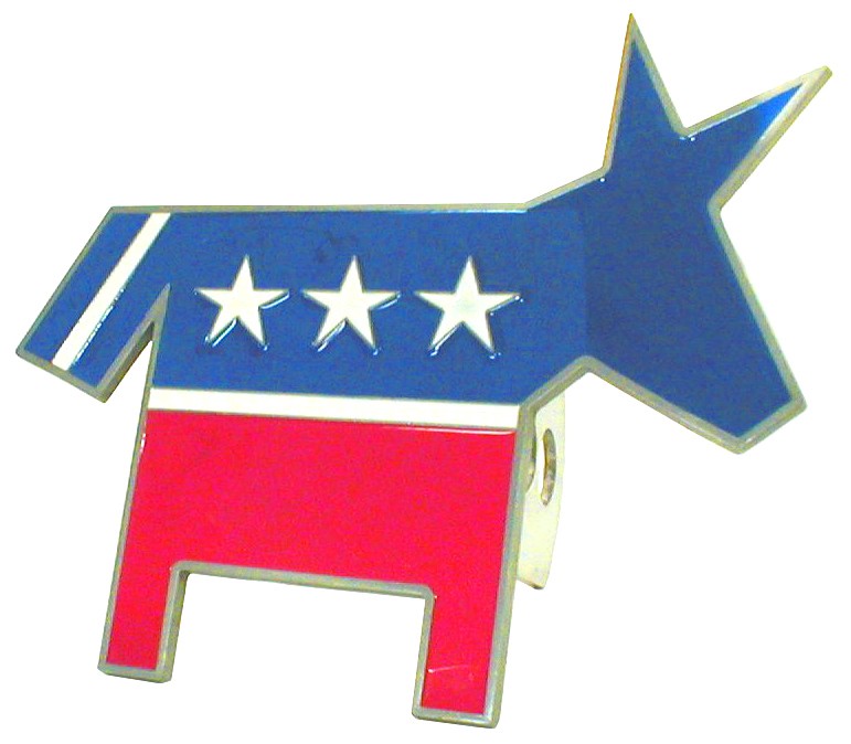 Democratic Party Donkey Logo Style Hitch Cover - Democratic 