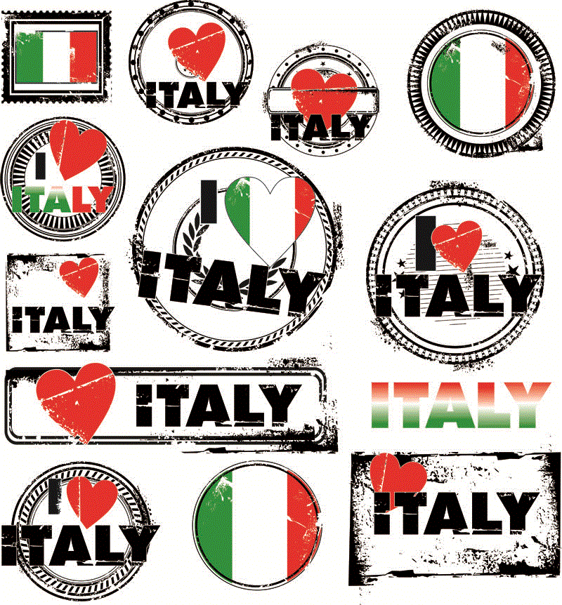 I love Italian flag vector material free download