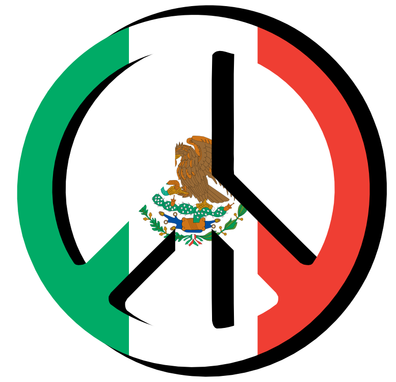 Flag Art Mexico Flag Peace Symbol 2 peacesymbol.org SVG peacesymbol.