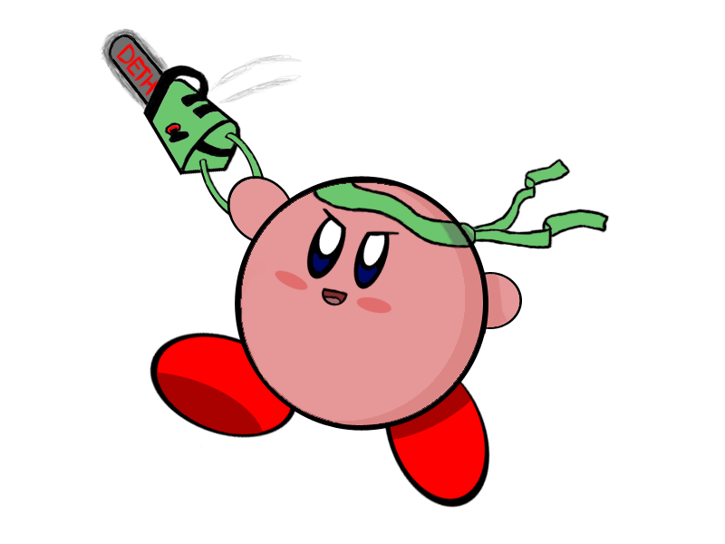 Chainsaw Kirby:no background by darthpuffball on Clipart library