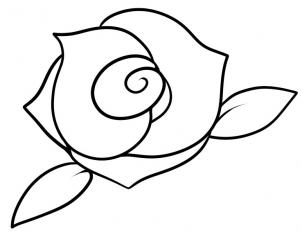 Line Drawing Rose 