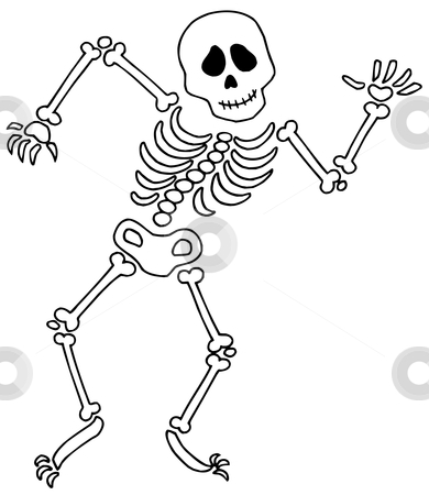 Dancing skeleton stock vector