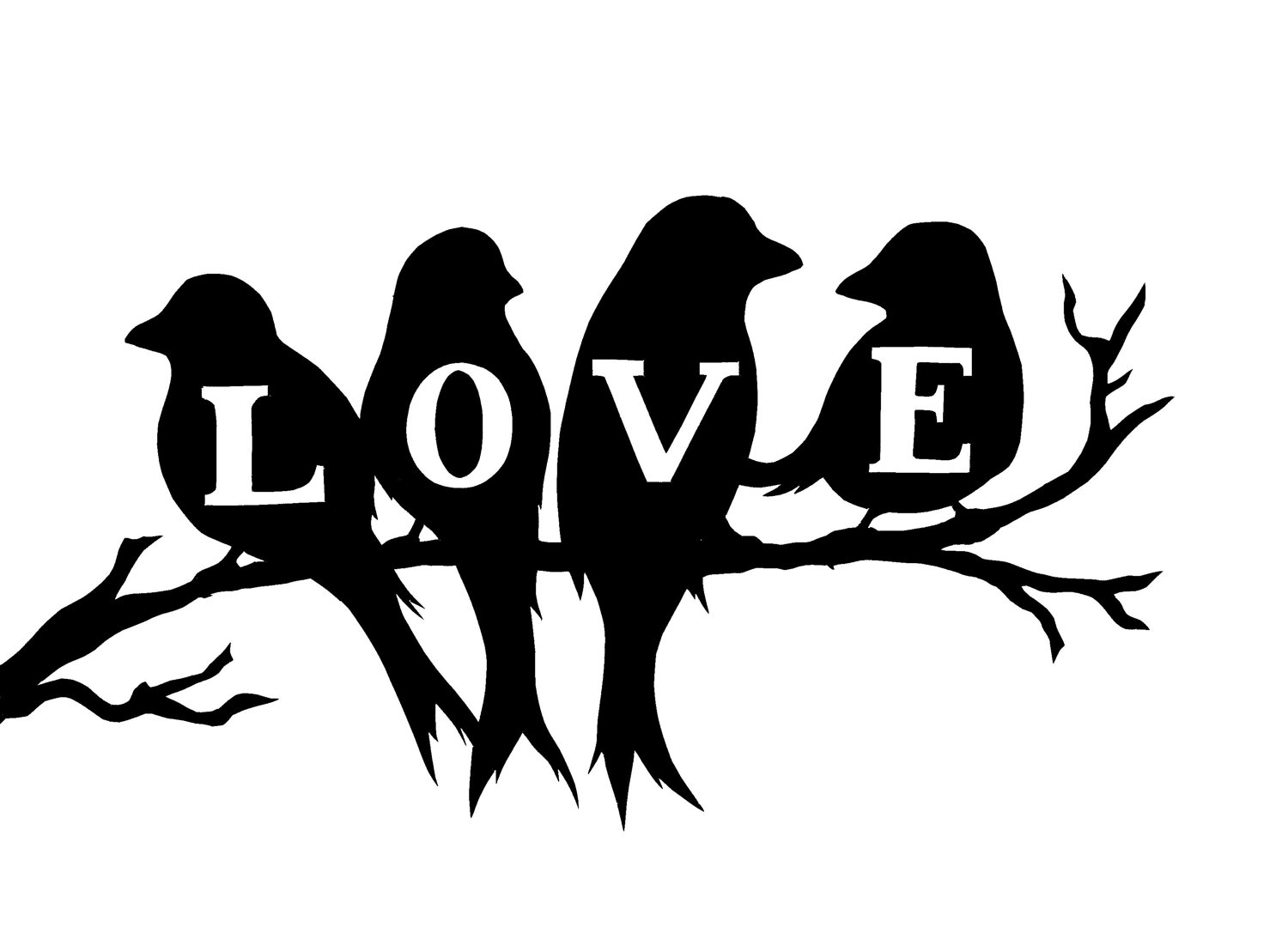 Popular items for love bird silhouette 