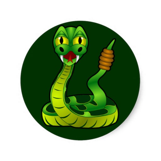 cartoon rattlesnake sticker | Zazzle