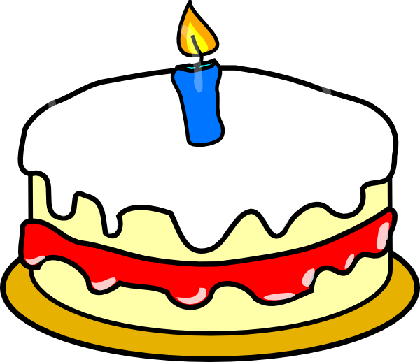 First Birthday Cake clip art - vector clip art online, royalty 