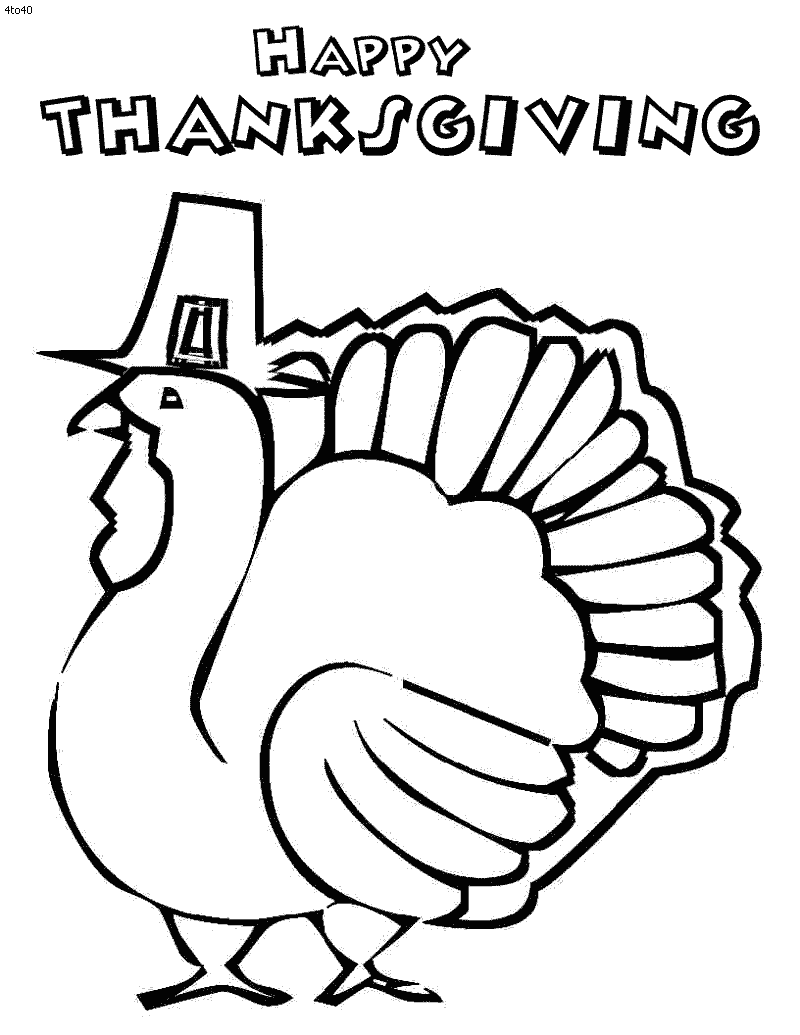 Thanksgiving Day Turkey Coloring Pages