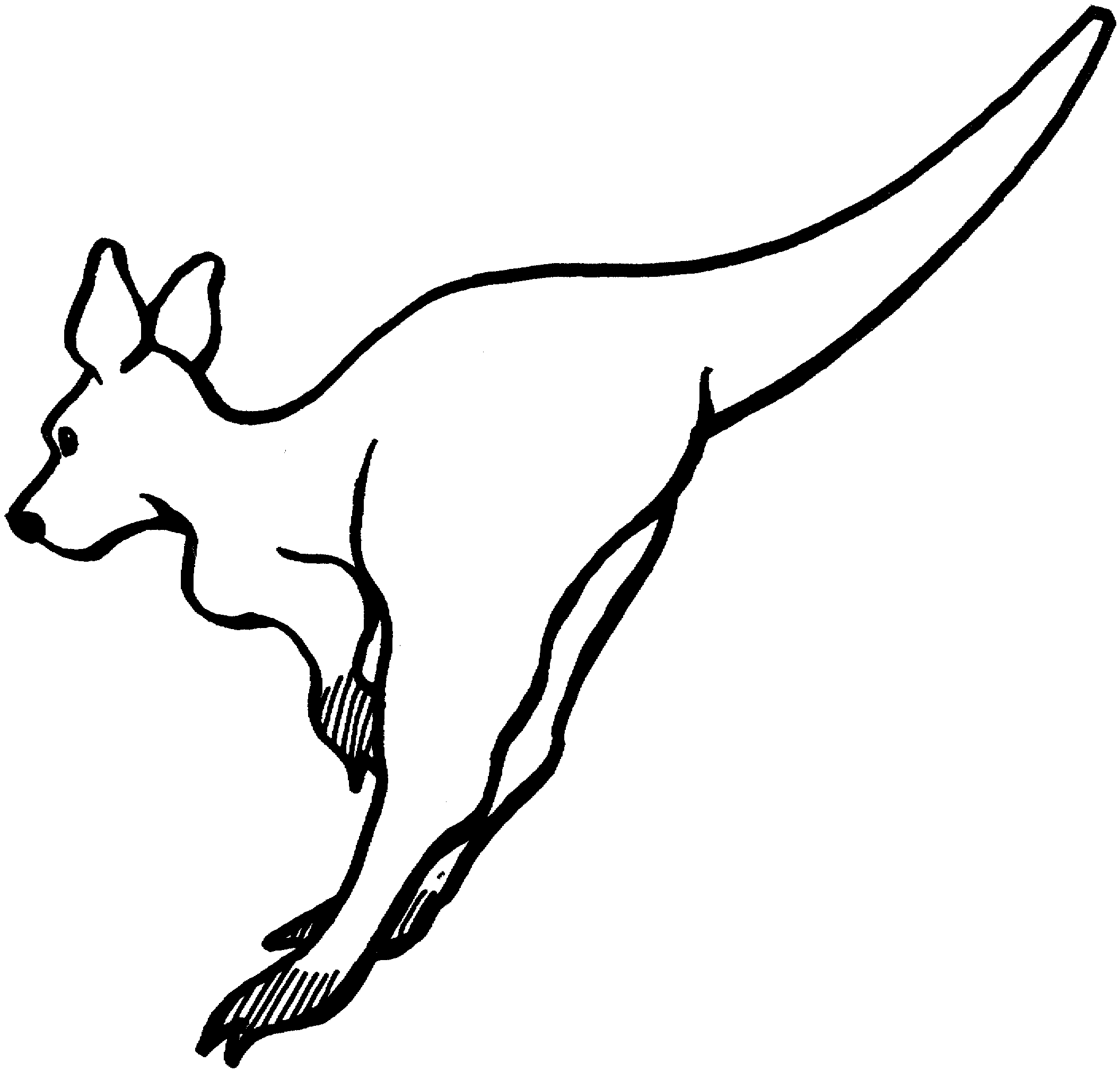 kangaroo footprints clip art - photo #38