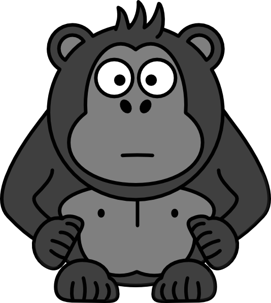 Gorilla Carton clip art - vector clip art online, royalty free 
