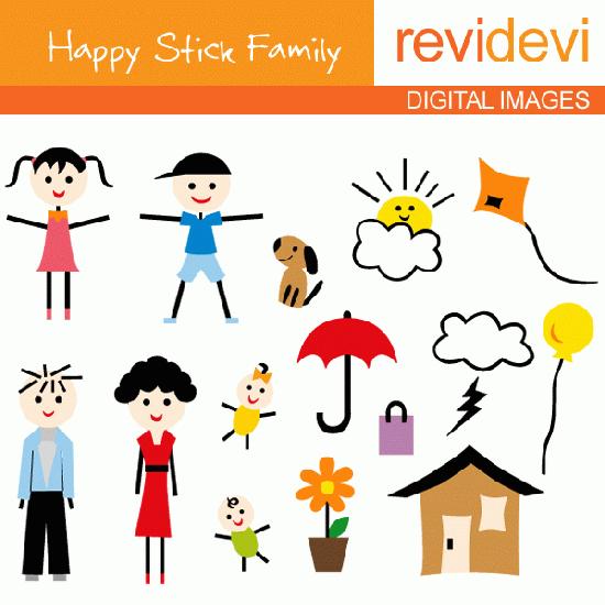 My Grafico: Stick Family Clipart - Clipart library - Clipart library