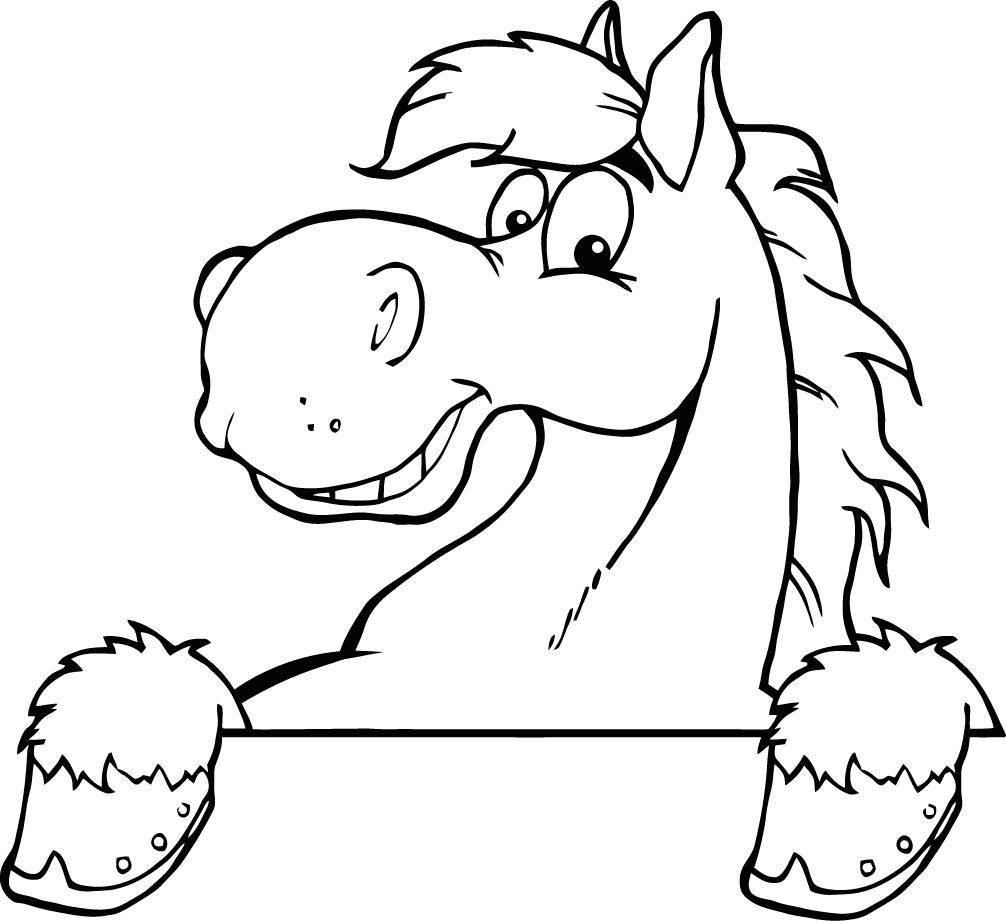 Printable Cartoon Horse Head Template - Clipart library
