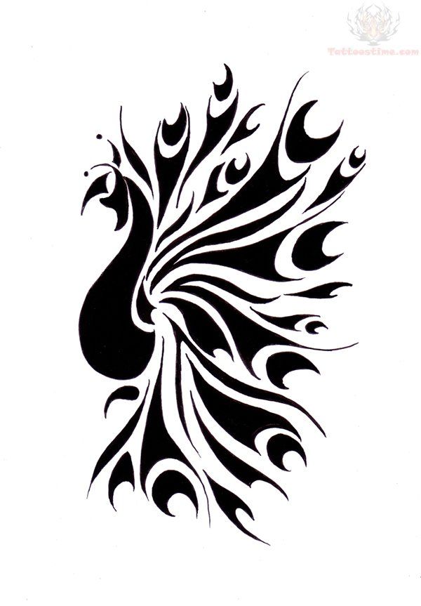 Tribal Peacock Tattoo Design Sample | Tattoos | Clipart library