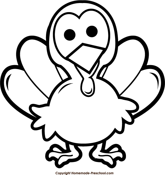 Cute Turkey Clipart Black And White | Clipart library - Free Clipart 