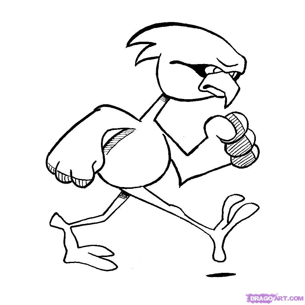 How to Draw a Cartoon Blue Jay, Step by Step, Cartoons, Cartoons 